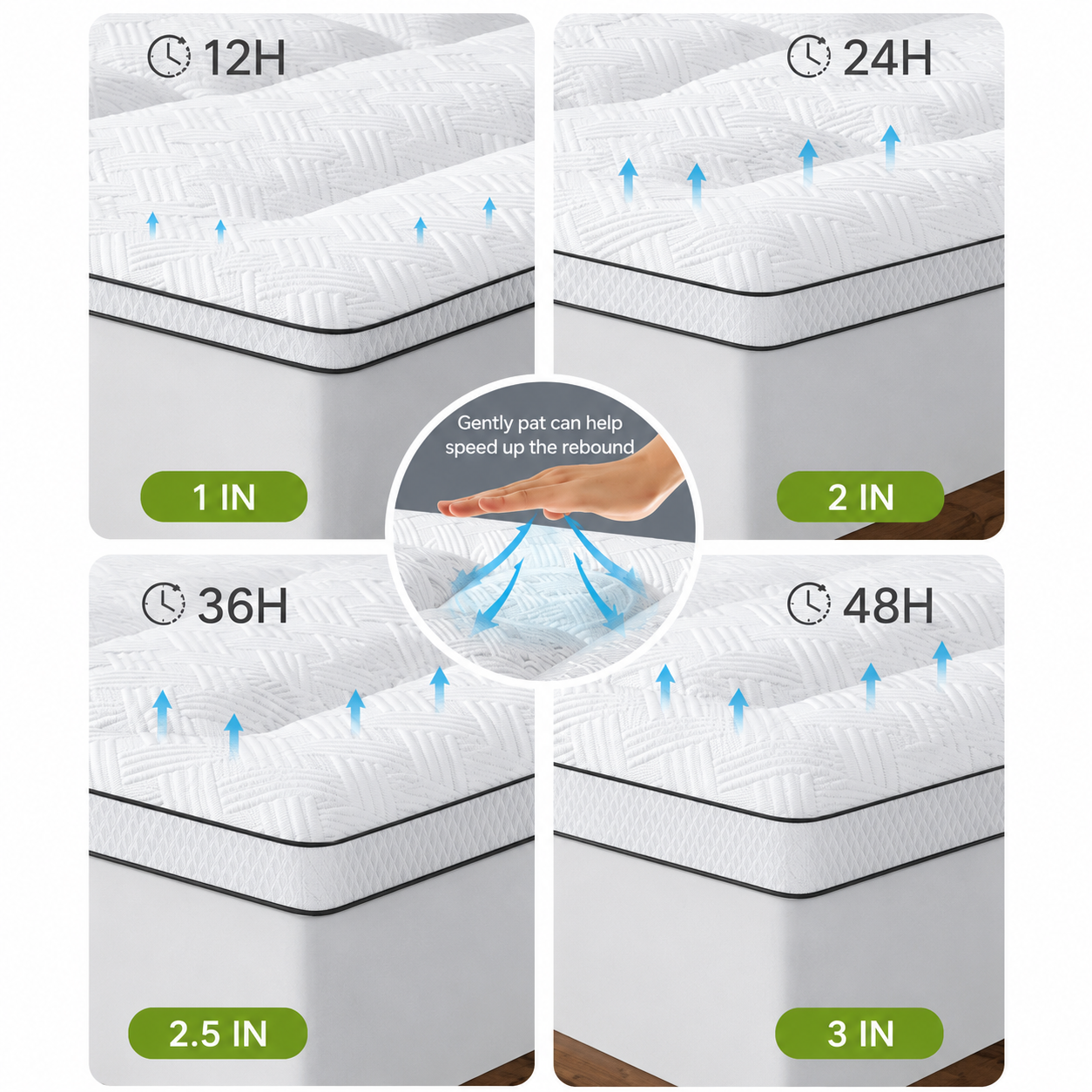 3-Inch Bamboo Mattress Topper with Pillow Top – Breathable Comfort