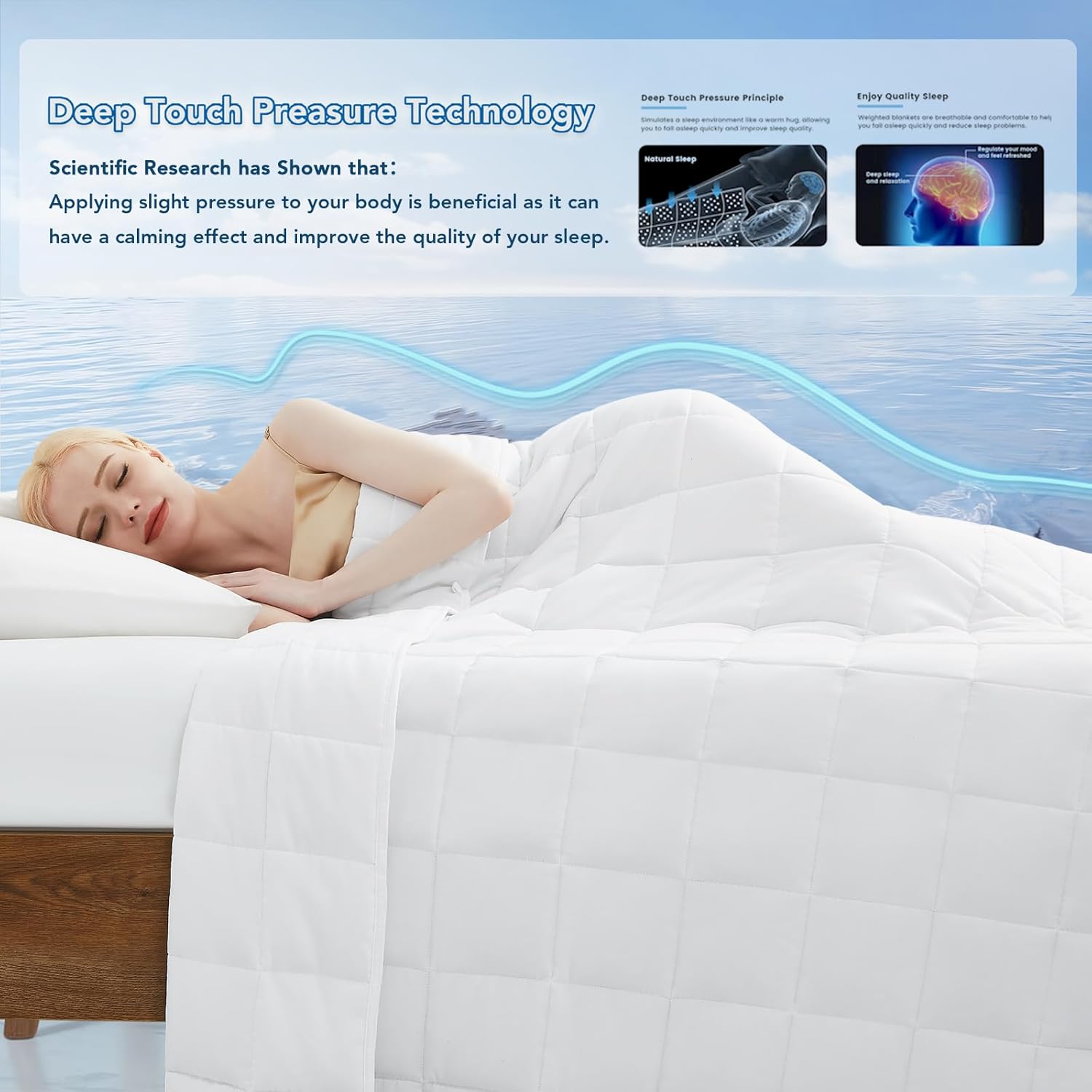 Cooling Microfiber Weighted Blanket for Year-Round Comfort and Relaxation
