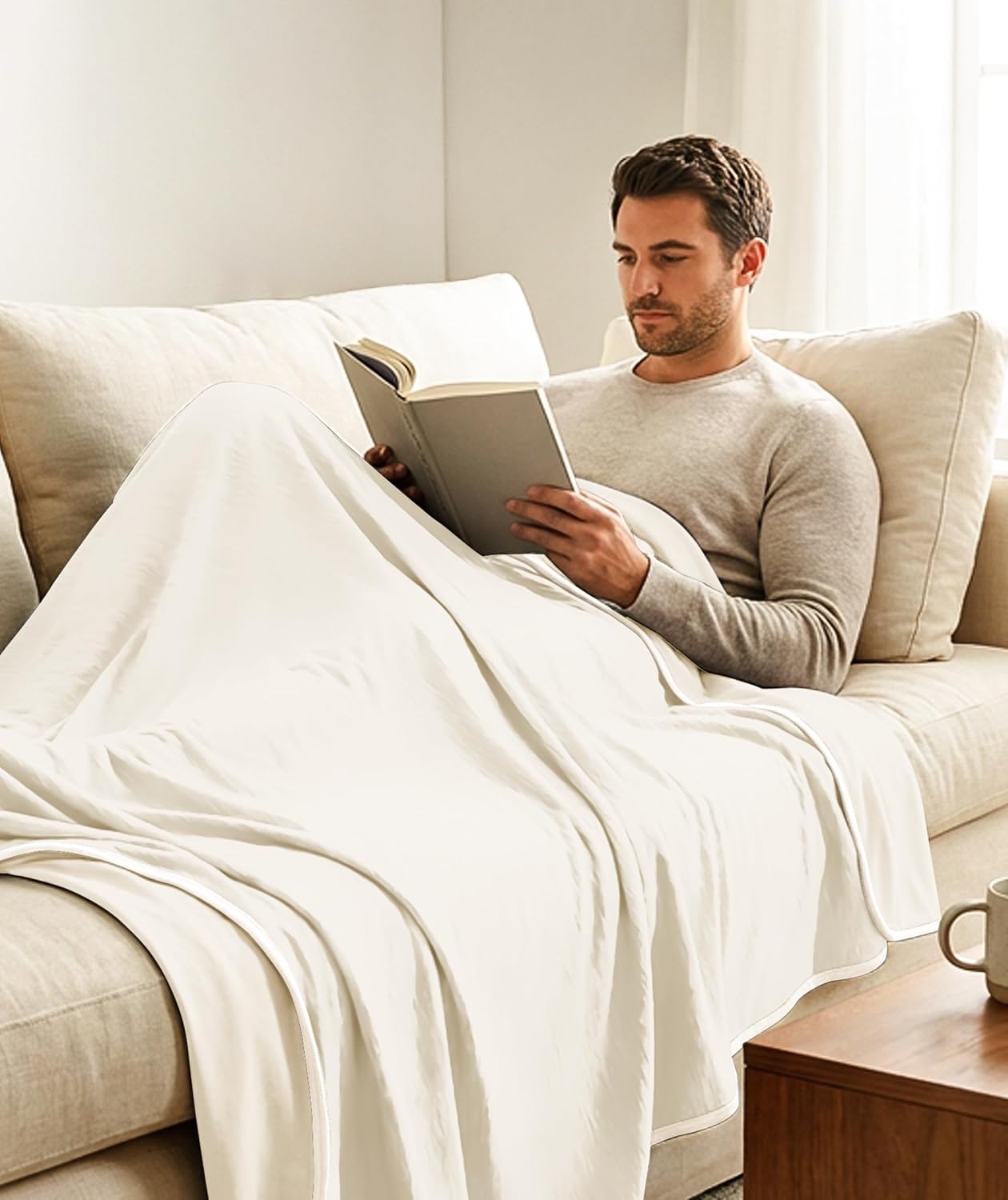 Breathable Cooling Blanket for Warm Sleepers – Lightweight Comfort Throw