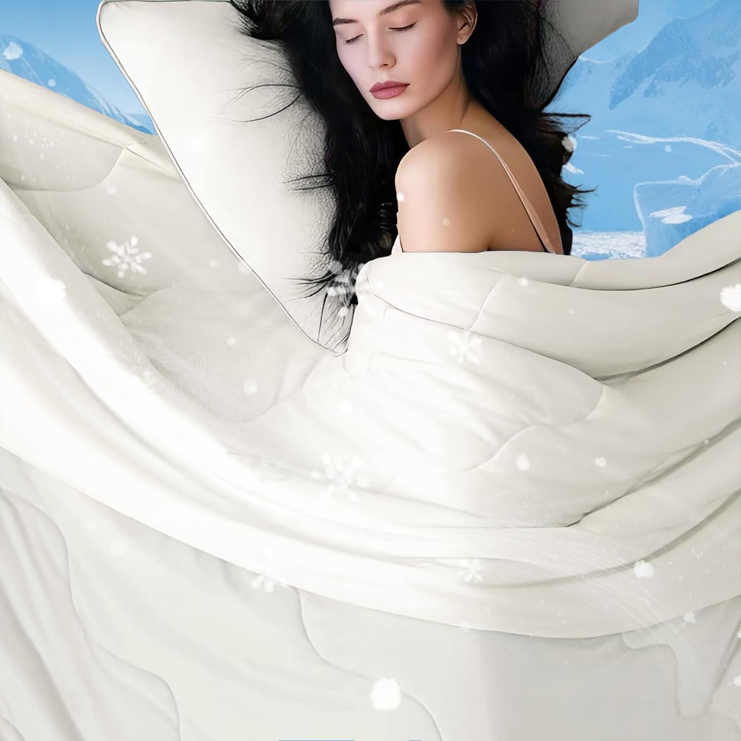 Lightweight Cooling Blanket Set with Pillowcases | Moisture-Wicking Fabric