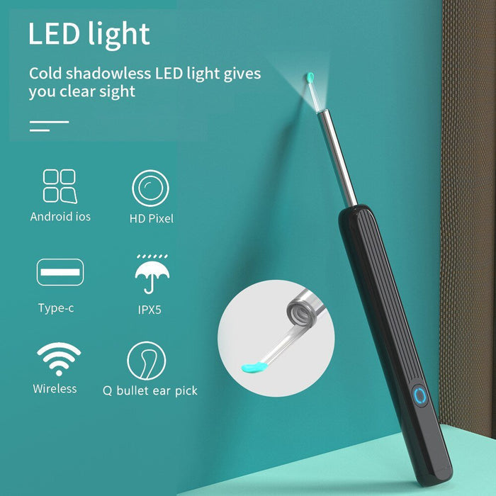 1080P Wireless Ear Wax Removal Kit - Camera Otoscope Tool for iPhone, iPad, Android