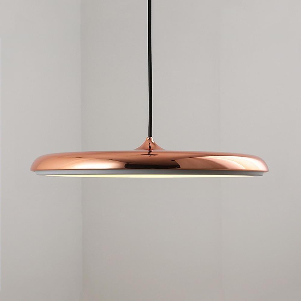 16'' Adjustable Modern Metal LED Flat Circular Pendant Lights Island Lights