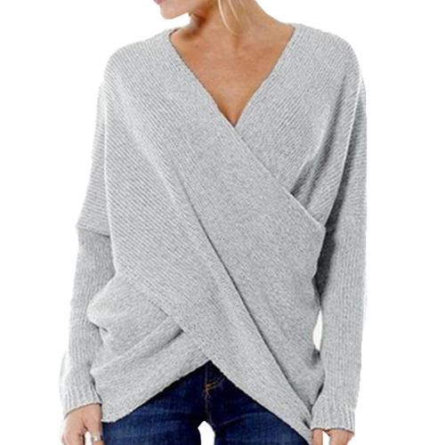Women’s Sweater | V-Neck Cross-Knit Design | Cotton Blend | Comfortable Fit