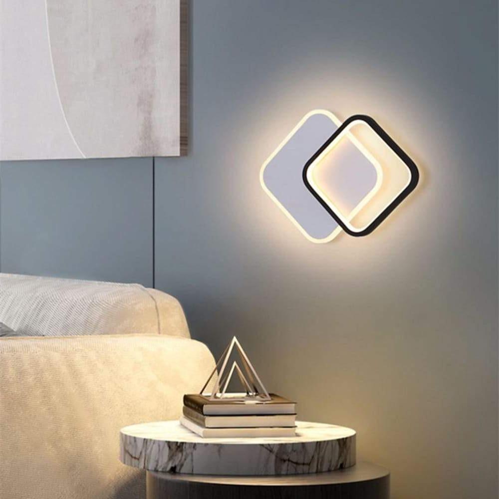 2 Square LED Acrylic Reflective Flush Mount Ceiling Light Design