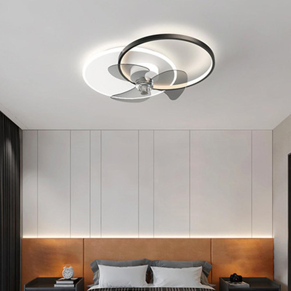 24'' LED 1-Light Circle Design Ceiling Fan Modern LED Metal Silica gel Acrylic Modern Style Ceiling Fan Lights