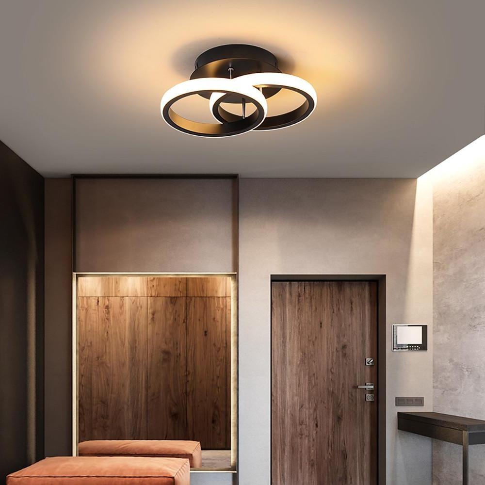9'' LED 2-Light Line Design Flush Mount Lights Modern LED Metal PVC Modern Style Flush Mounts Semi Flush Mounts-dazuma
