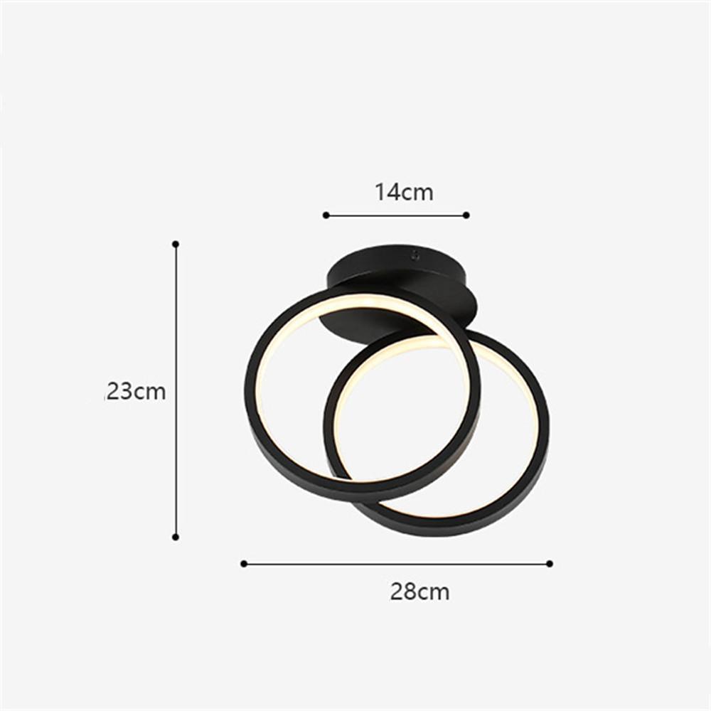 2-Light Minimalist LED Flush Mount Ceiling Light with Geometric Design by Taavita