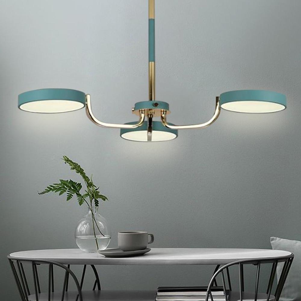 22'' LED 3-Light Chandelier Modern LED Metal Acrylic Novelty Sputnik Design-dazuma