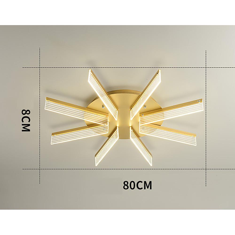 12-Light Taavita Flush Mount Ceiling Lights - Circular Linear Design LED