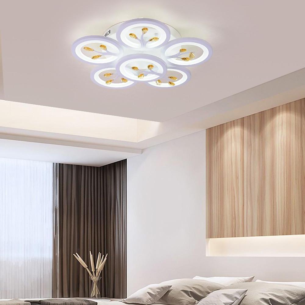 20'' LED 16 Bulbs 12 Bulbs 6-Light Geometric Shapes Flush Mount Lights Nordic Style LED Metal Acrylic Flush Mounts Semi Flush Mounts-dazuma
